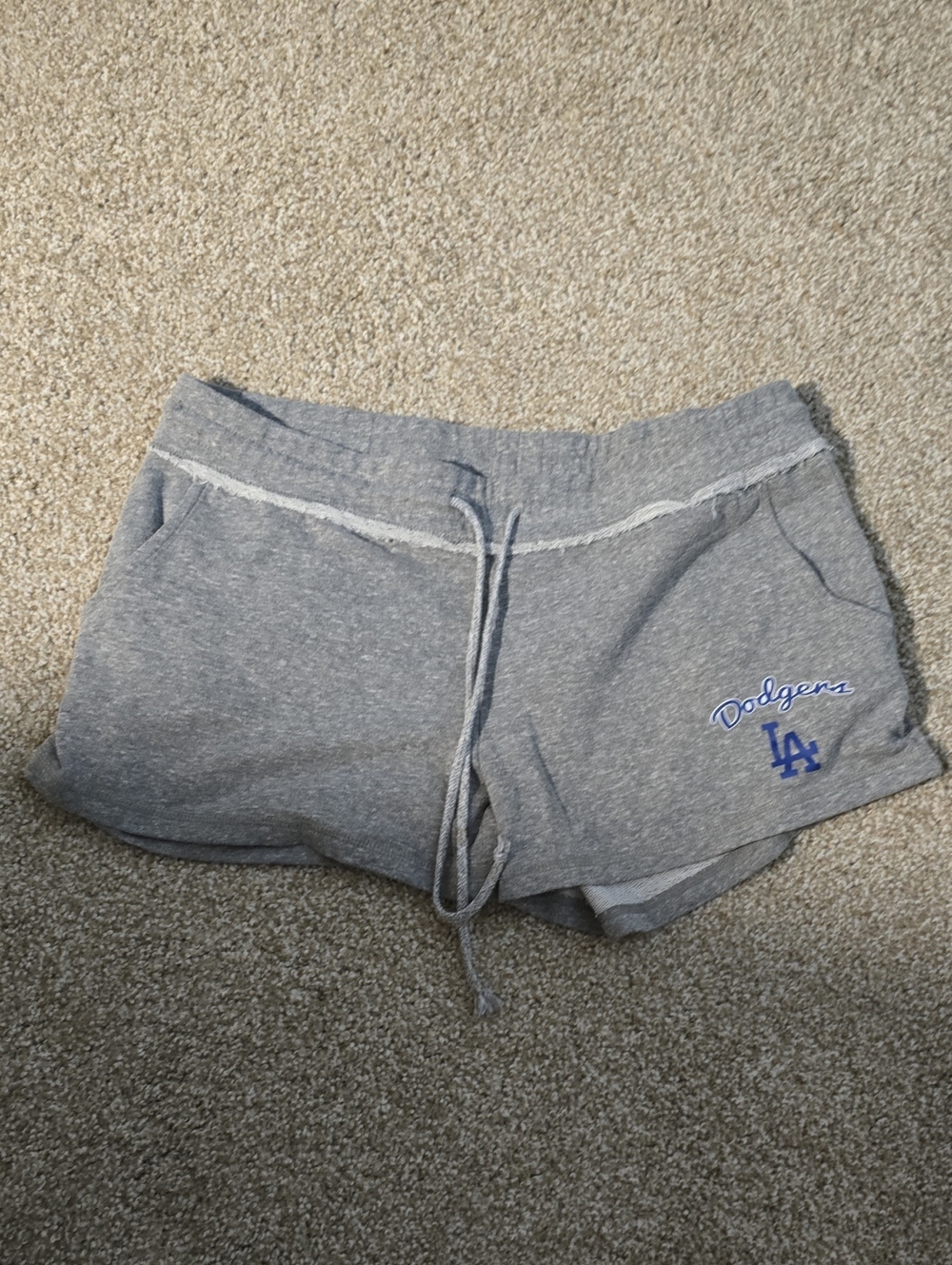 MLB Dodgers Gray Women’s Athletic Shorts